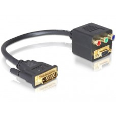 Adapter kabel DVI 29 Moški > VGA+3xCinch Ženski