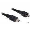 Kabel USB micro-B St/ USB mini St 1m Delock
