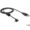 Kabel USB micro-B na USB-A 1m 270° levo/desno