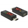 Delock adapter USB 2.0 A moški > A ženski z LED indikatorjem za napetost in tok