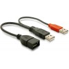 Kabel USB Y 2x USB-A Moški > USB Ženski 22.5cm