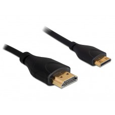 Kabel HDMI A-mini C Moški/Moški 1.4 Slim 1m Delock