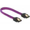 Delock SATA kabel 6 Gb/s 20 cm raven / raven kovinski vijoličen Premium