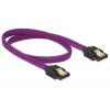 Delock SATA kabel 6 Gb/s 50 cm raven / raven kovinski vijoličen Premium