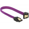 Delock SATA kabel 6 Gb/s 20 cm dol / ravno kovinski vijoličen Premium
