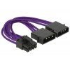 Delock napajalni kabel za PCI Express 8 pin moški > 2 x 4 pin moški vijoličen