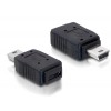 Adapter USB micro A+B Ženski/miniUSB 5pin Moški
